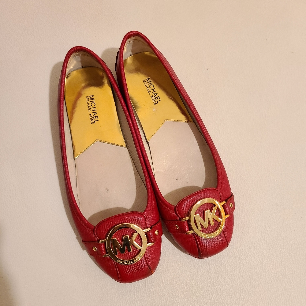 MICHAEL Michael Kors - Fulton - red leather flats